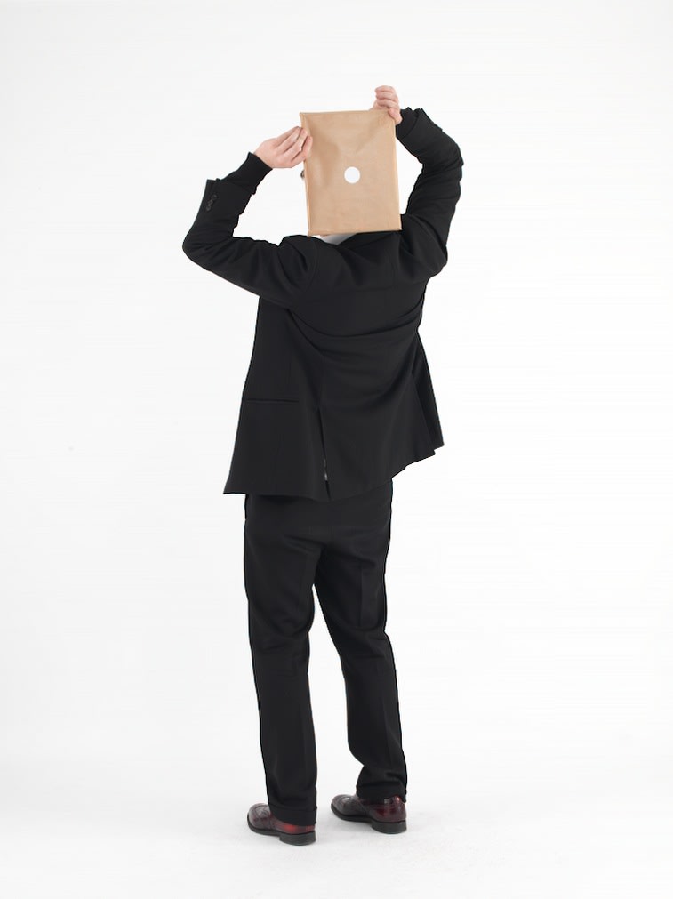 Federico Luger, In the Round White Cube (self portrait), 2013