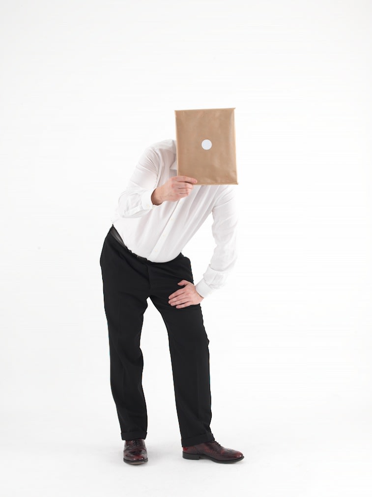 Federico Luger, In the Round White Cube (self portrait), 2013