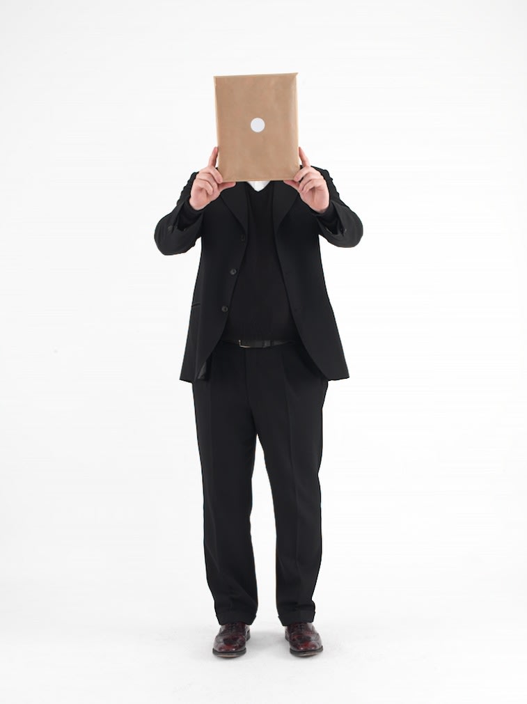 Federico Luger, In the Round White Cube (self portrait), 2013