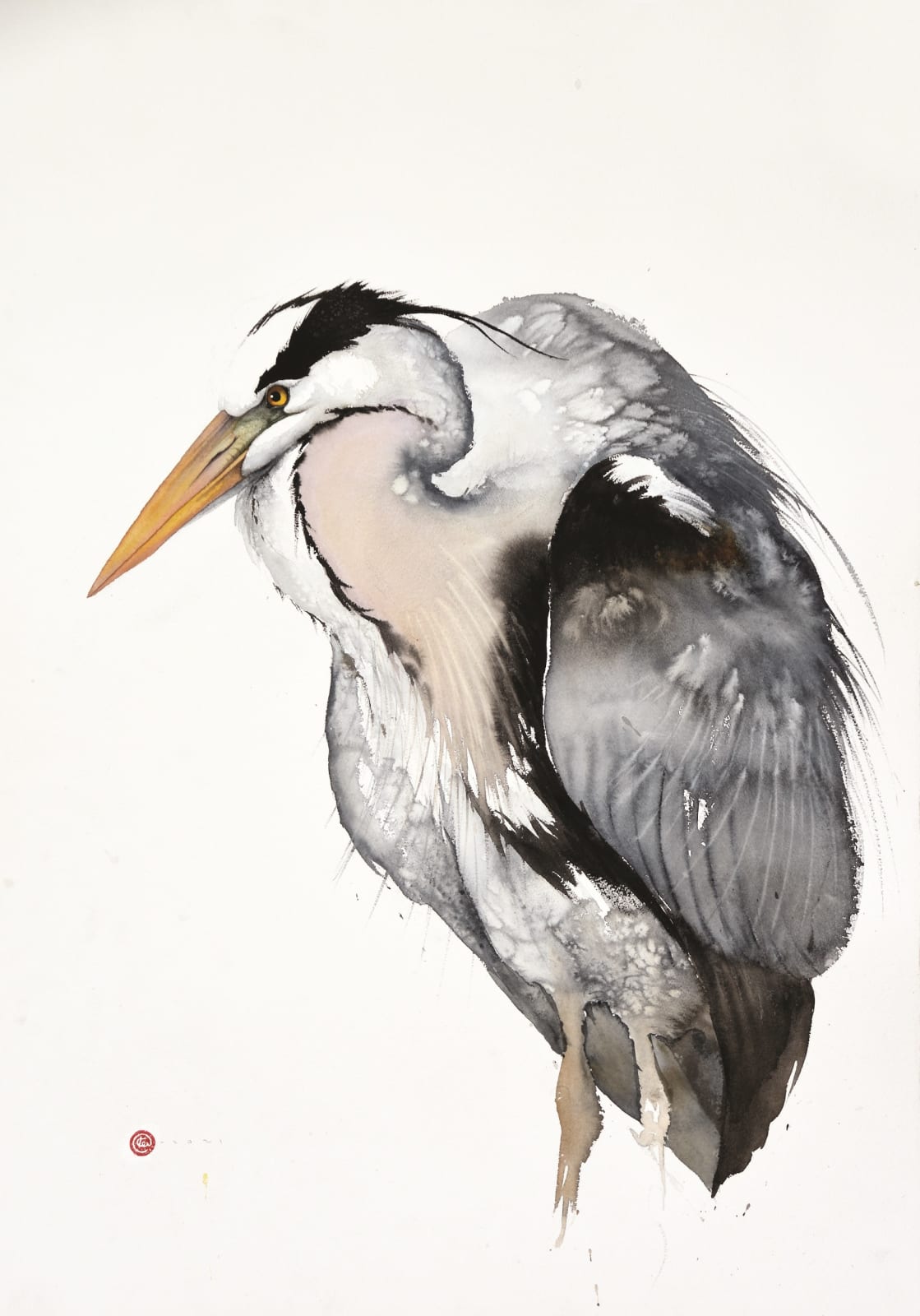 Karl Martens, GREAT GREY HERON (Unframed)