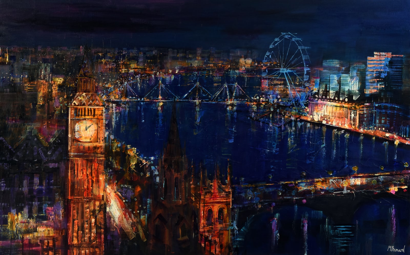 Mike Bernard, EVENING LIGHT, WESTMINSTER AND THE THAMES