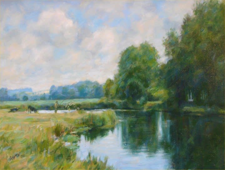 Michael Bowman, BELOW THE BRIDGE, RIVER TEST, STOCKBRIDGE