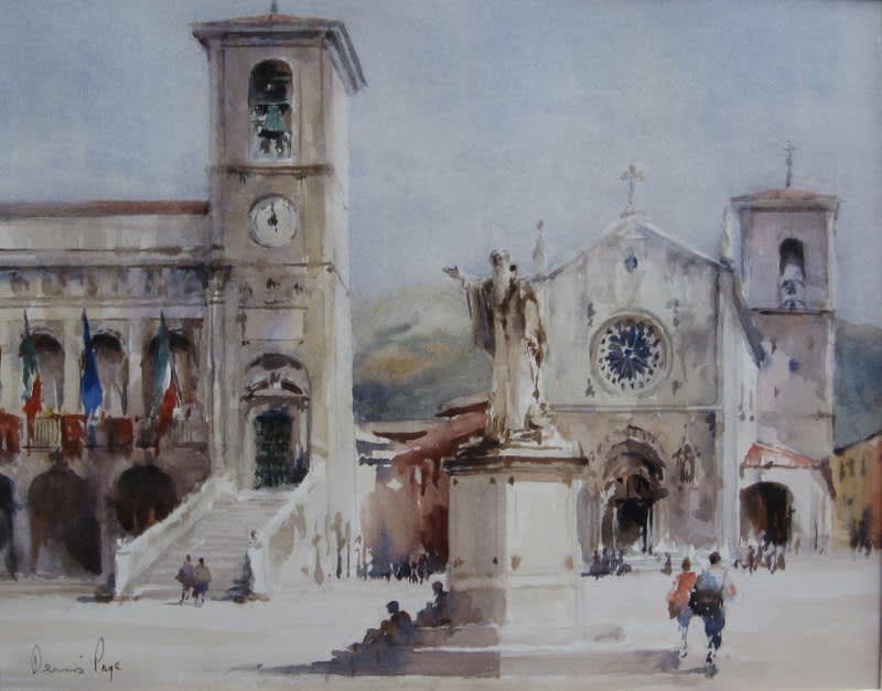 Dennis Page, TOWN SQUARE, NORCIA, UMBRIA