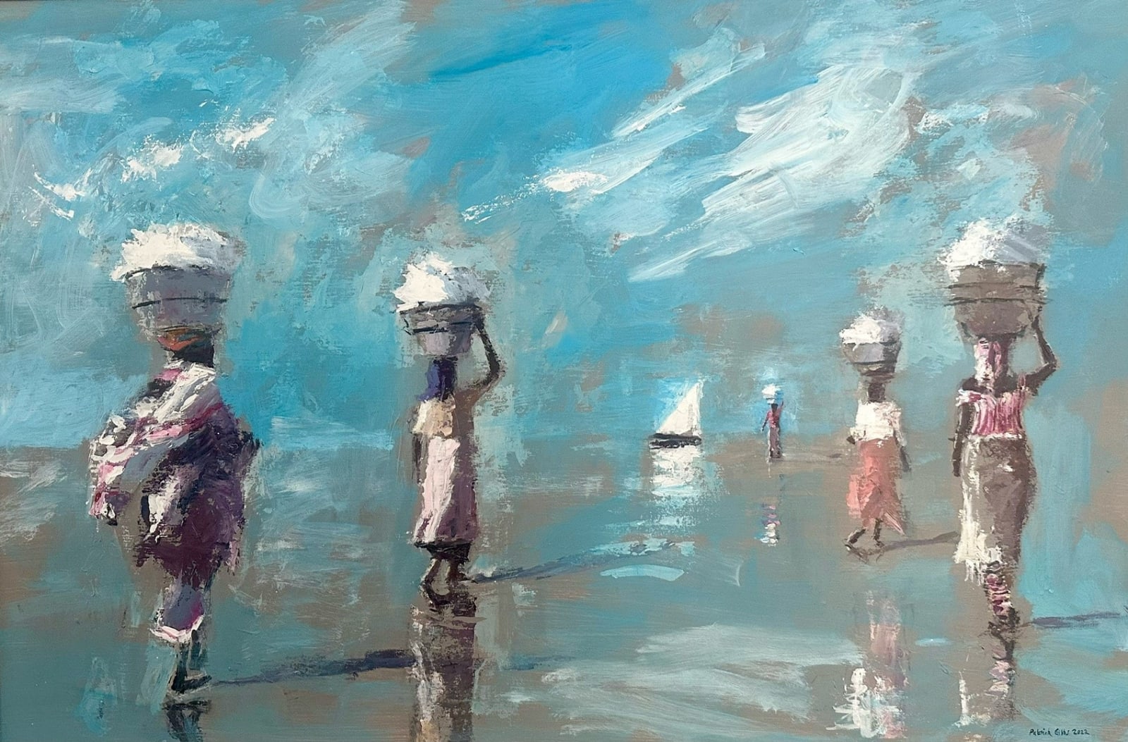 Patrick Gibbs, WALKING TO A BOAT SENEGAL