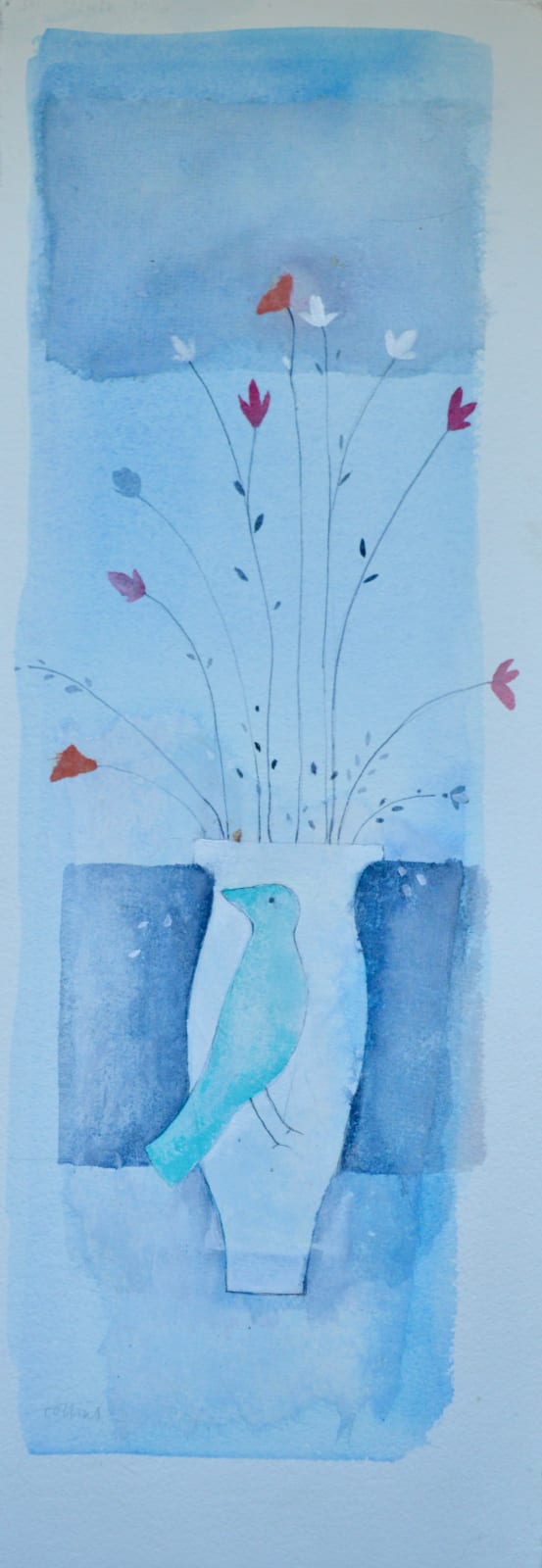 Julie Collins, BIRD VASE TURQUOISE