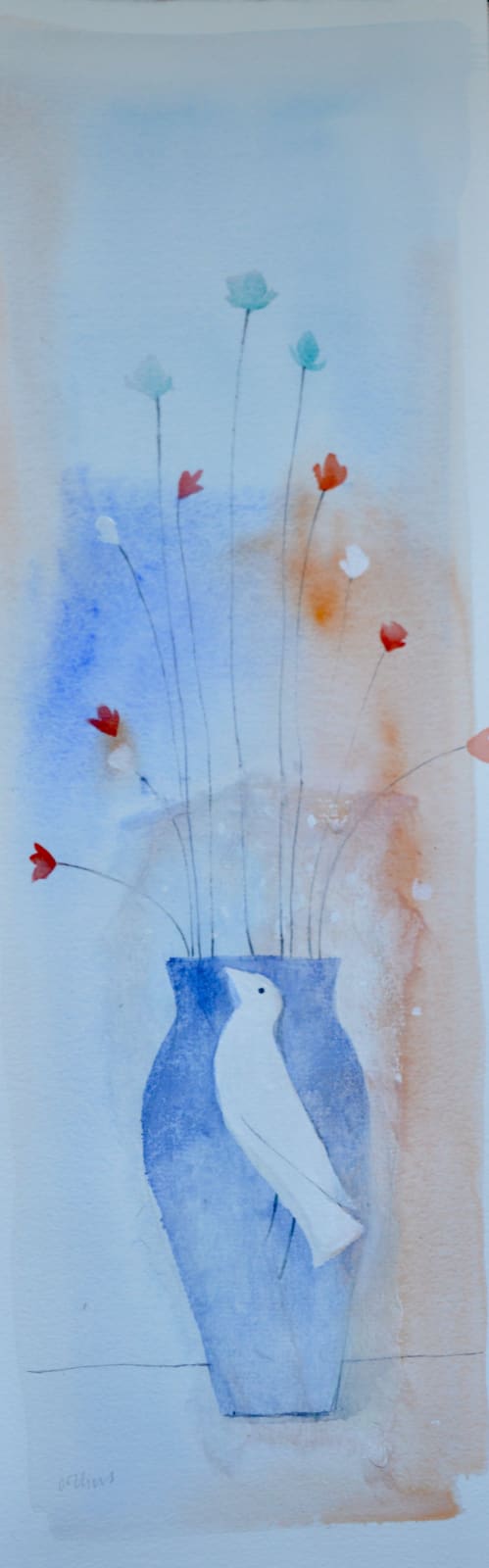 Julie Collins, BIRD VASE ORANGE