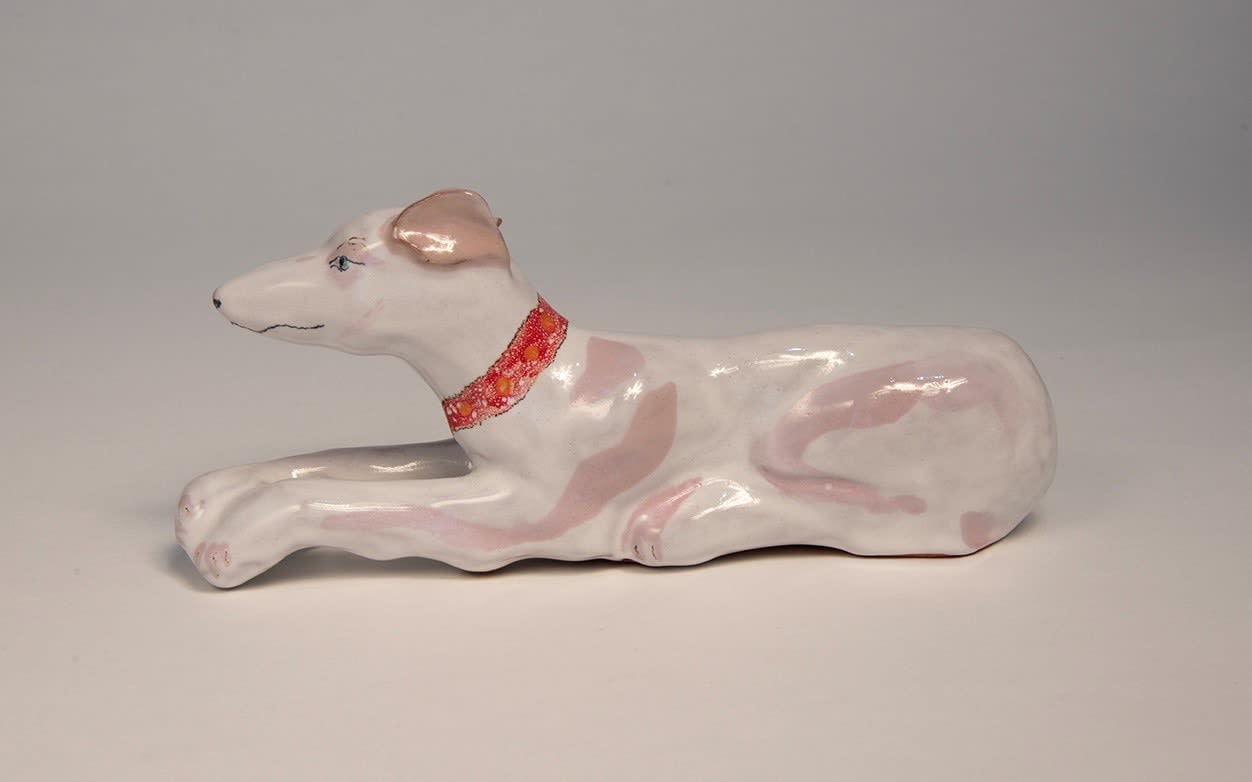 Agalis Manessi, SMILING HOUND, RED COLLAR
