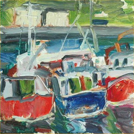 Christopher Johnson, FISHING BOATS, REFLECTIONS MALLAIG