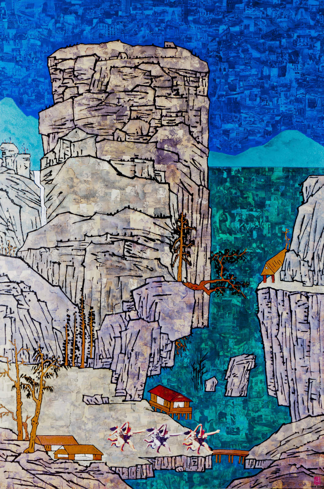 Xue Song 薛松, Landscape - Dialogue with Hongren《山水-与弘仁对话》, 2018