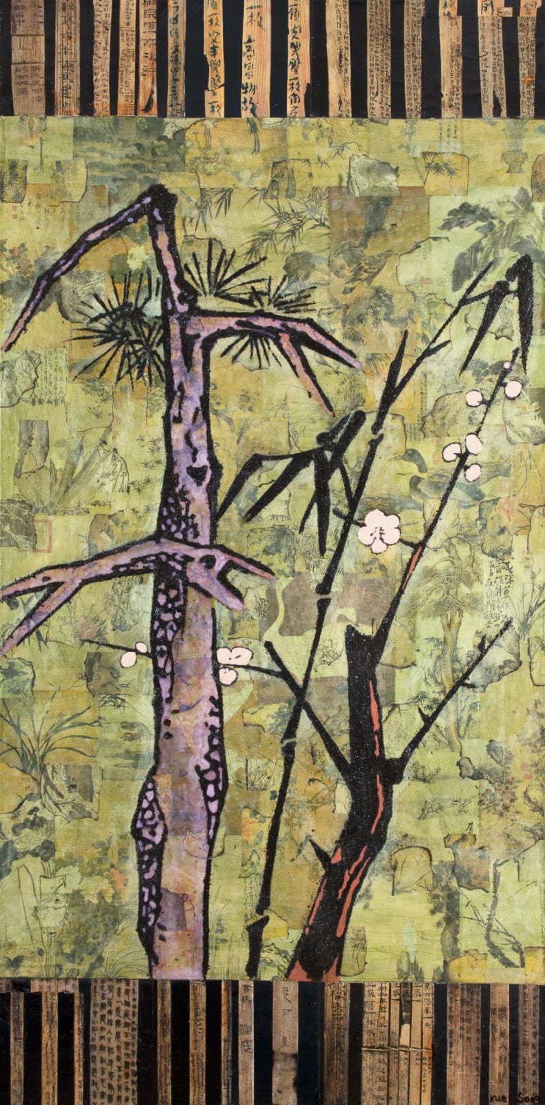 Xue Song 薛松, Three Friends of Winter - Dialogue with Bada Shanren《岁寒三友图—与八大山人对话》, 2018