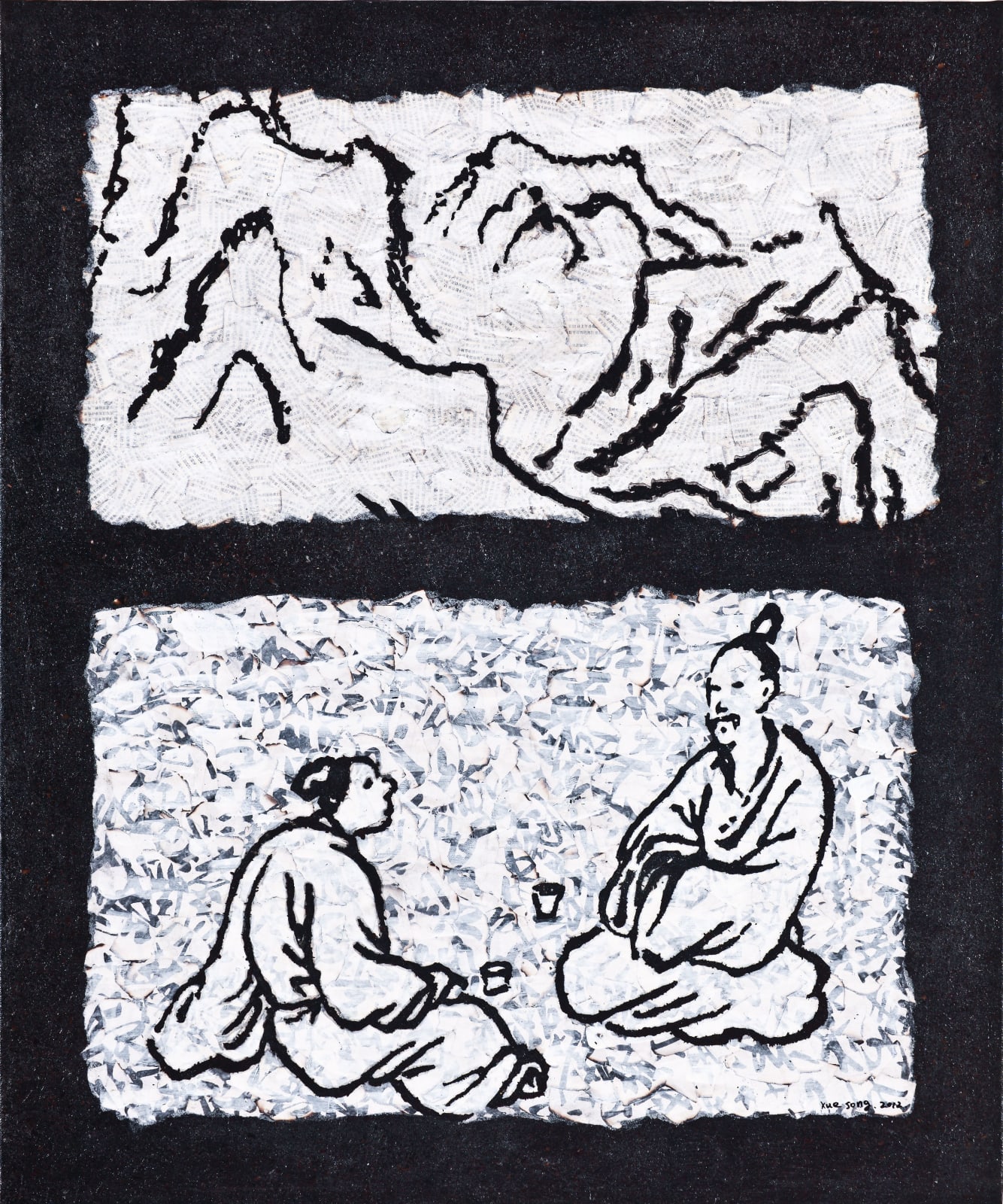 Xue Song 薛松, From Jieziyuan Painting Collection to Mark Rothko No.10《罗斯科上的芥子园系之十》, 2012