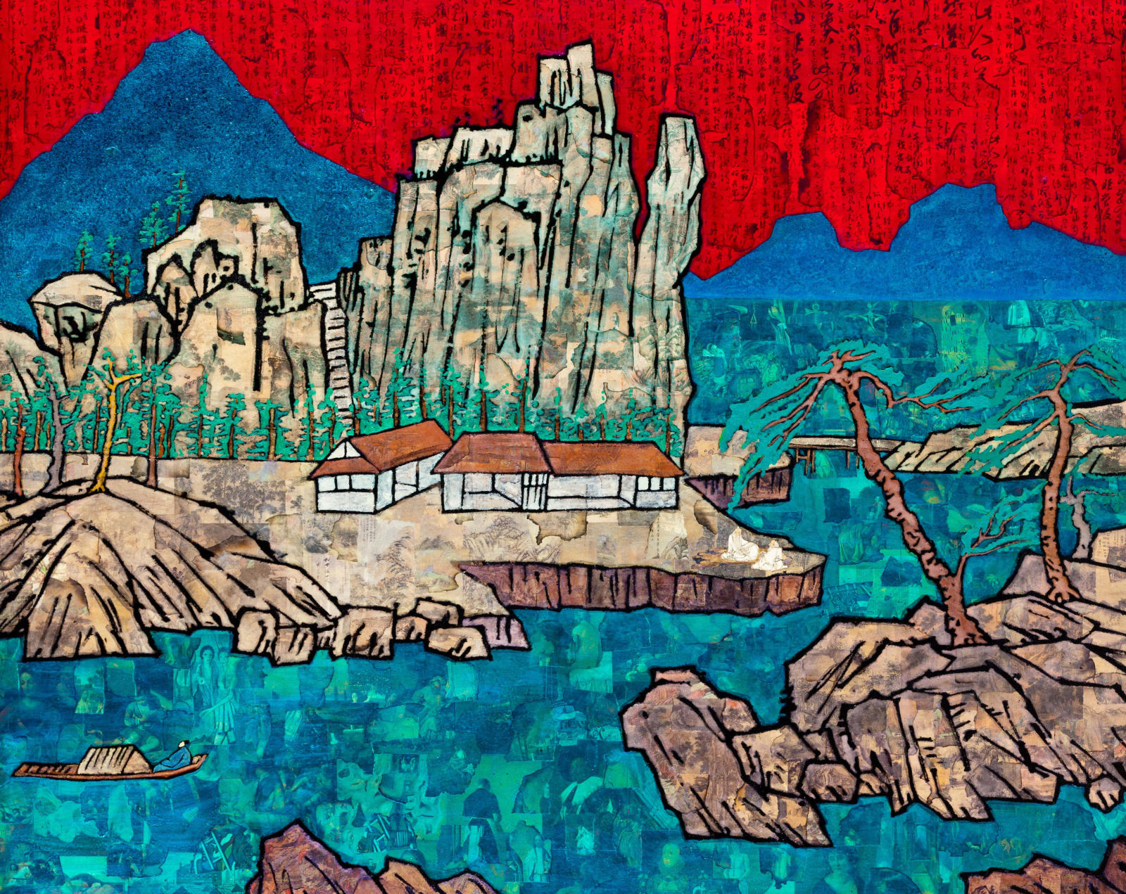 Xue Song 薛松, Spring Colors《山树春色》, 2013