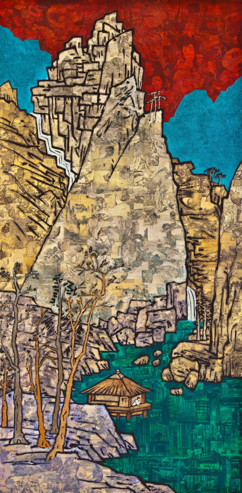 Xue Song 薛松, Listen to the Spring in the Pavilion《亭中听泉》, 2012