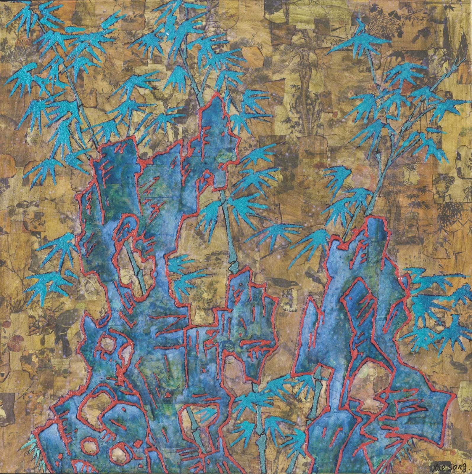 Xue Song 薛松, Bamboo and Rock《竹石图》, 2018