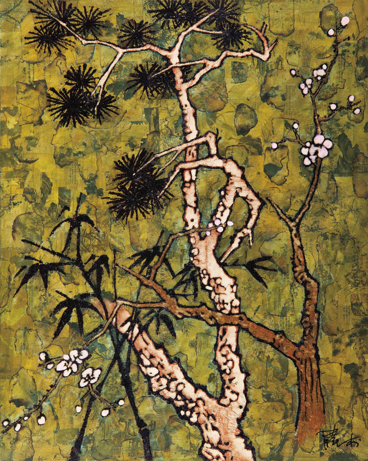 Xue Song 薛松, Three Friends《岁寒三友图》, 2011