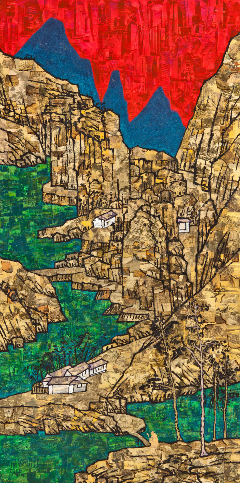 Xue Song 薛松, Walking thought the Creek Bridge leisurely《溪桥闲步》, 2012