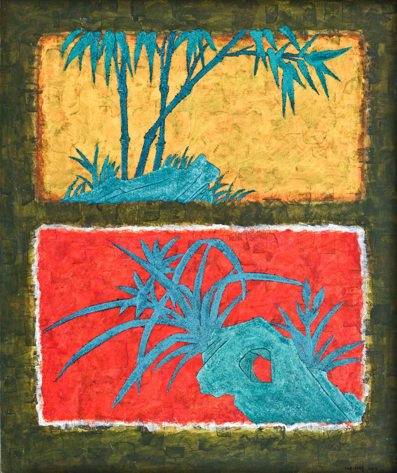 Xue Song 薛松, Mustard Seed Garden on Rothko《罗斯科上的芥子园》, 2012