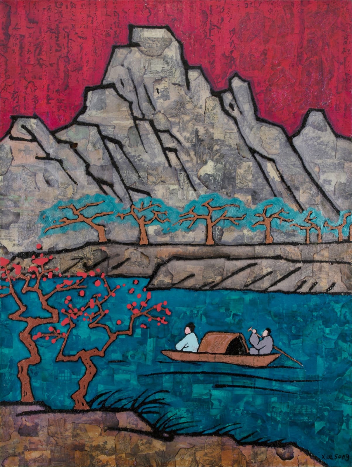 Xue Song 薛松, Return Peacefully After Success - Poetry by Feng Zikai《功成拂袖去,归入武陵源 - 丰子恺诗意》, 2018