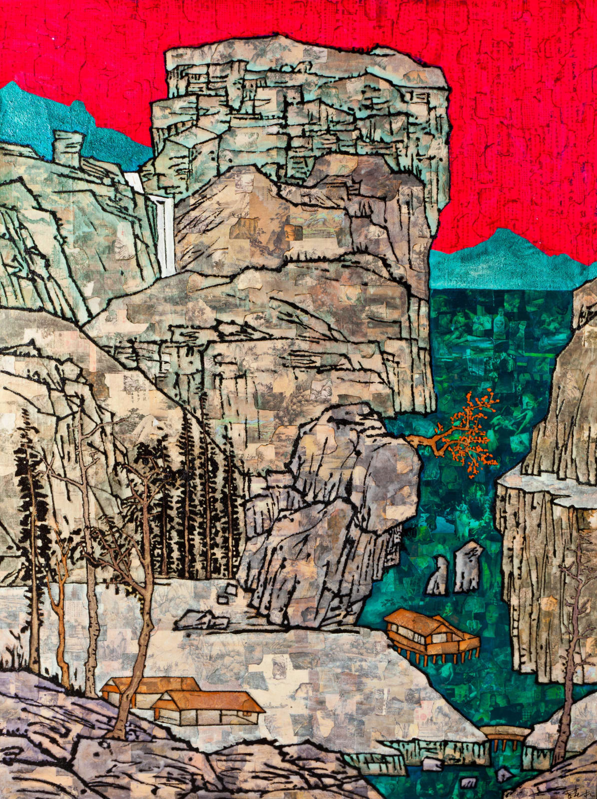 Xue Song 薛松, New Landscape-Dialogue with Master Hongren《新山水 - 与弘仁对话》, 2011