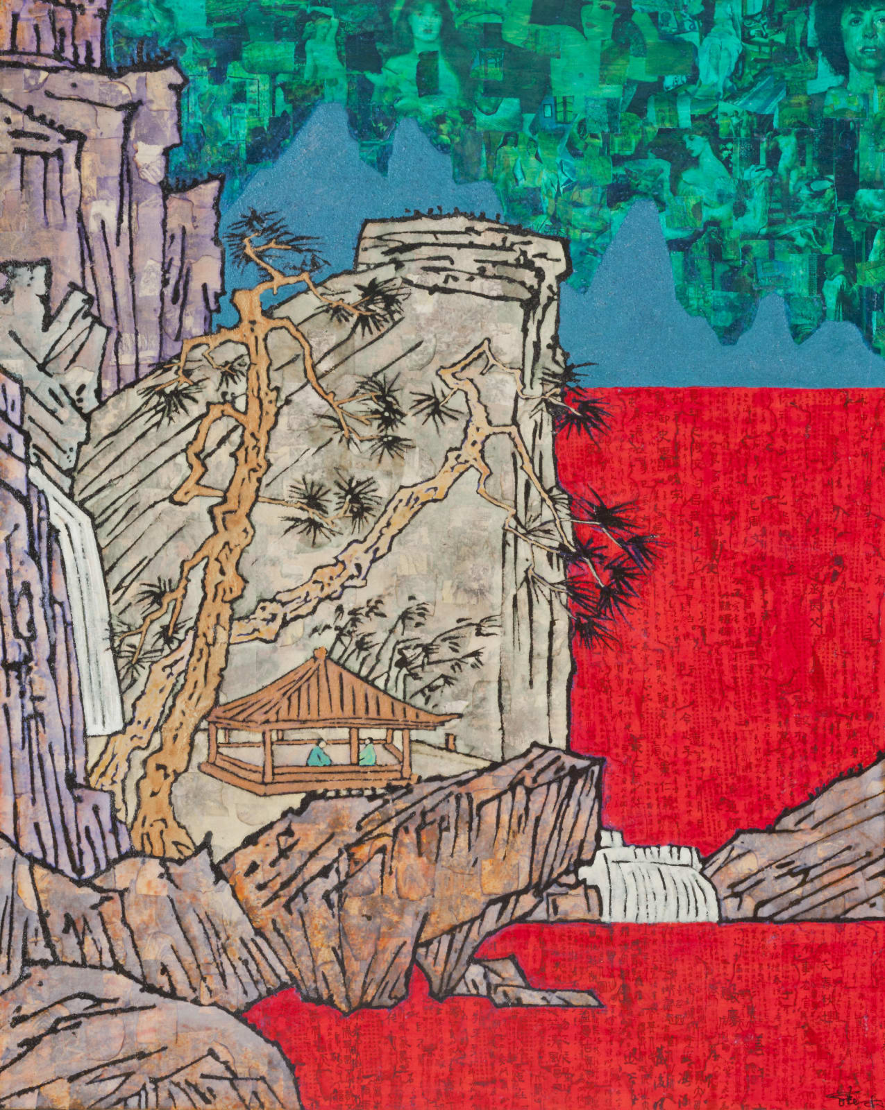 Xue Song 薛松, Noblemen at Creek Pavilion《溪亭高士》, 2016