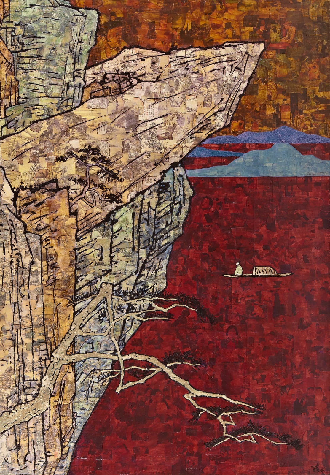 Xue Song 薛松, Pine Cliff Light Boat《松崖轻舟》, 2012