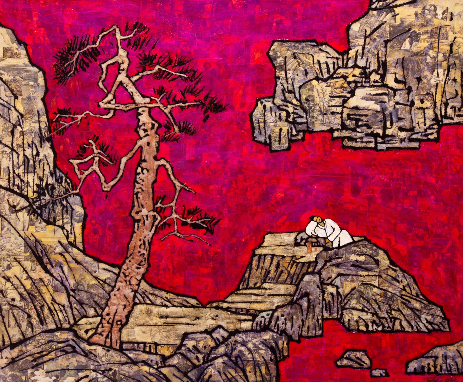 Xue Song 薛松, The Hermit is Under a Pine Tree《松下高士图》, 2011
