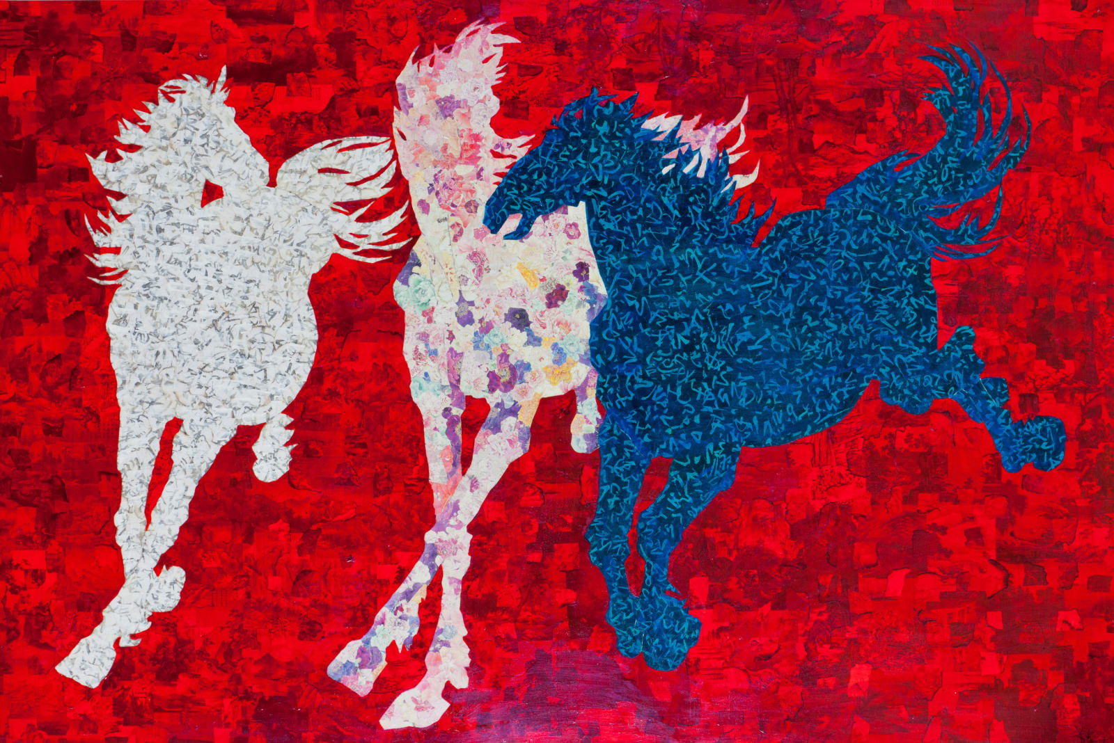 Xue Song 薛松, The Three Horses《三骏图》, 2017
