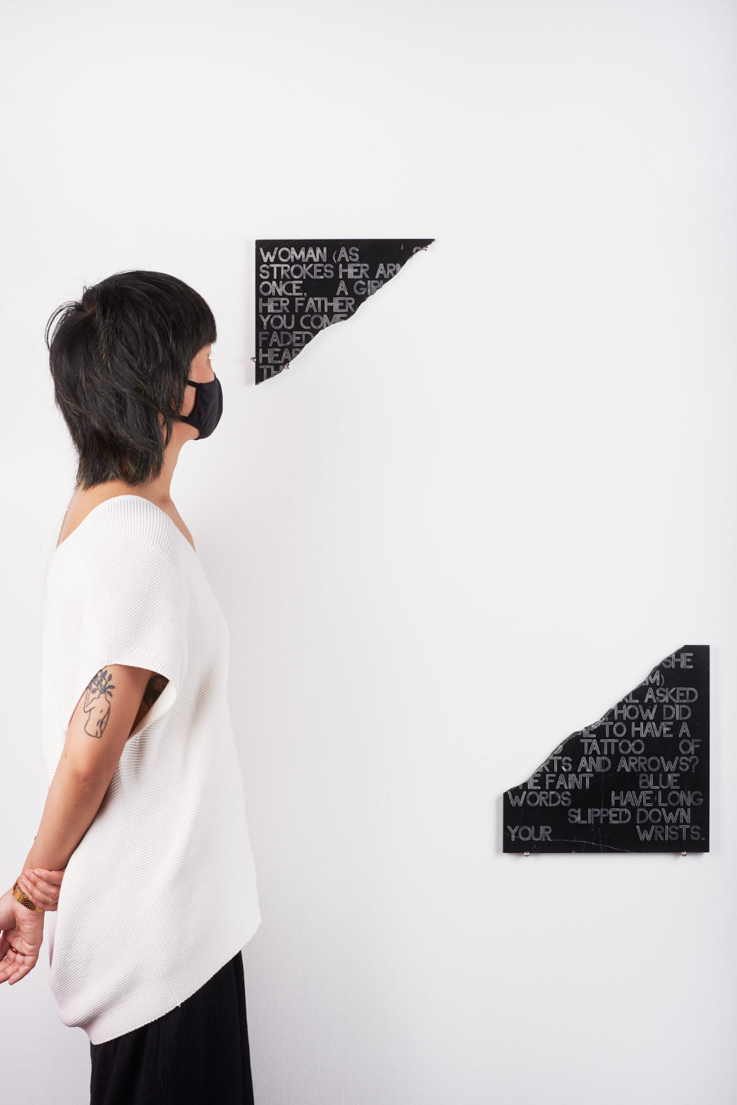 Moi Tran, Dying - A Journey 4. Poetry Tile, 2019