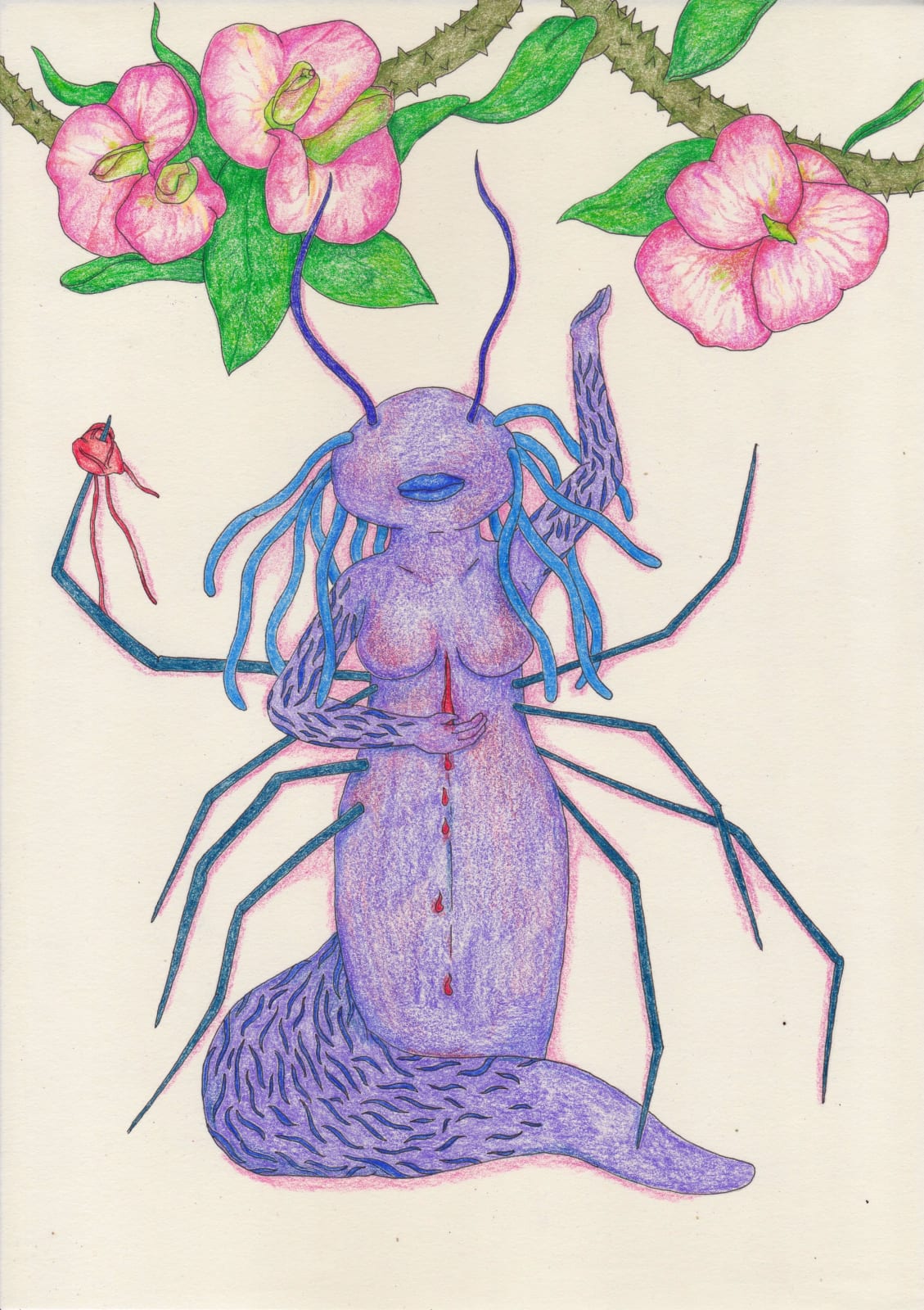 Geraldine Lim, I meet her at a place we always go to (a drawing journal) #127, 2021