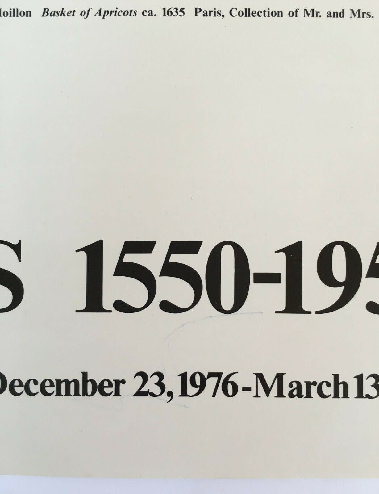 Louise Moillon, Women Artist 1550 - 1950 LACMA, 1976