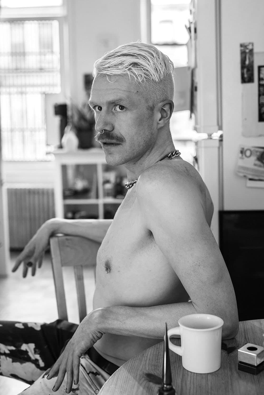 Bryson Rand, Peter at My Kitchen Table (Brooklyn), 2018