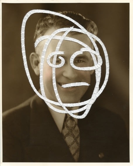 Julie Cockburn, Doodle Face 5, 2013