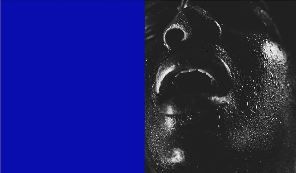 Shikeith, Composition with Black, Blue, and Blur, 2022