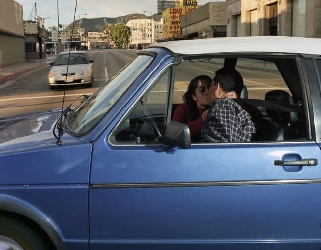 Andrew Bush, Man and woman passing through the intersection of Cahuenga and Hollywood boulevards, Hollywood, at 33 mph on February 14, 1997