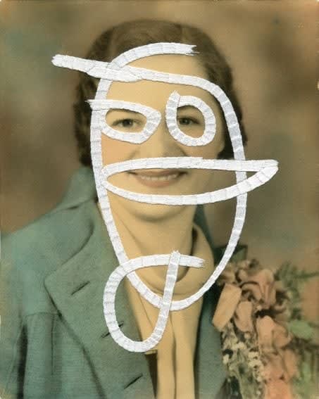 Julie Cockburn, Doodle Face 4, 2013