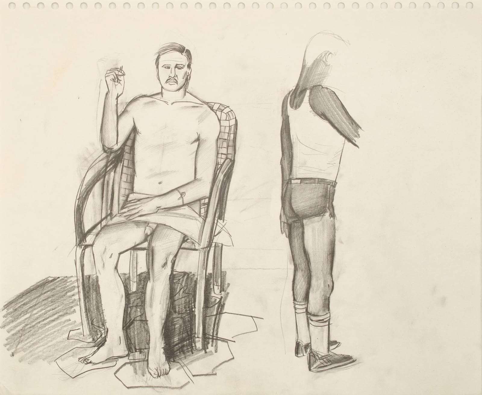 Patrick Angus, Untitled (Man in a Towel), 20th Century