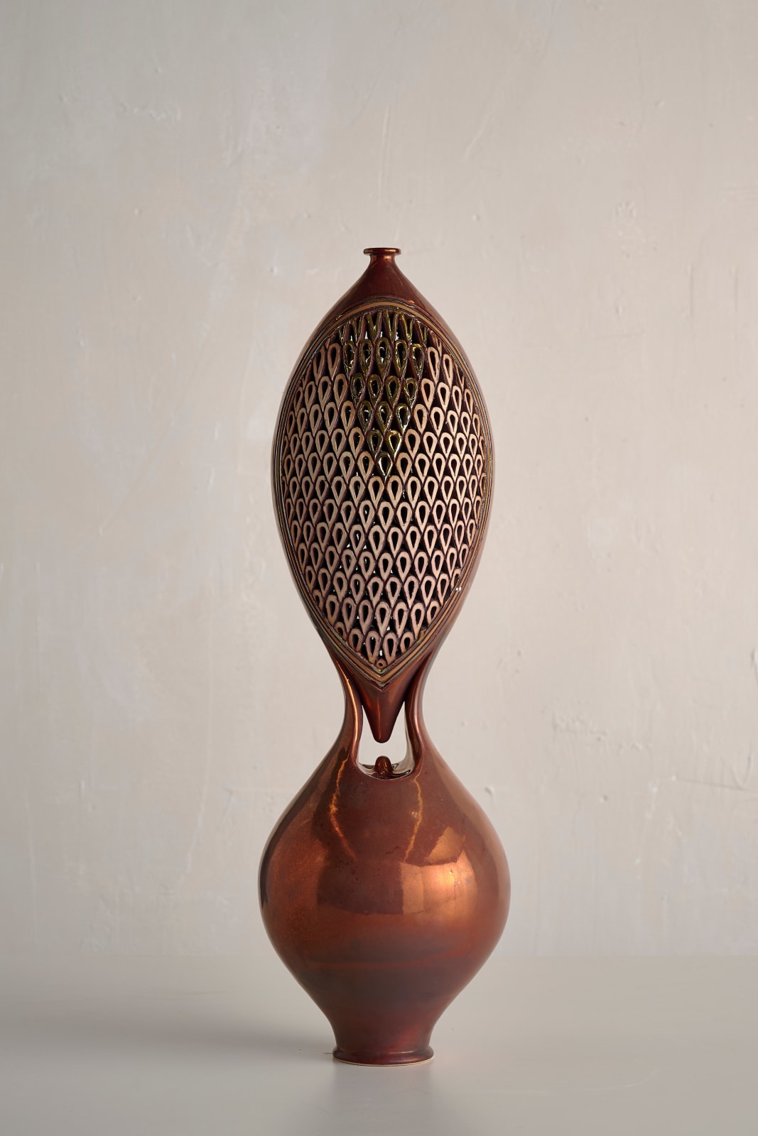 Ibrahim Said, Floating Vase-Chevron, 2025