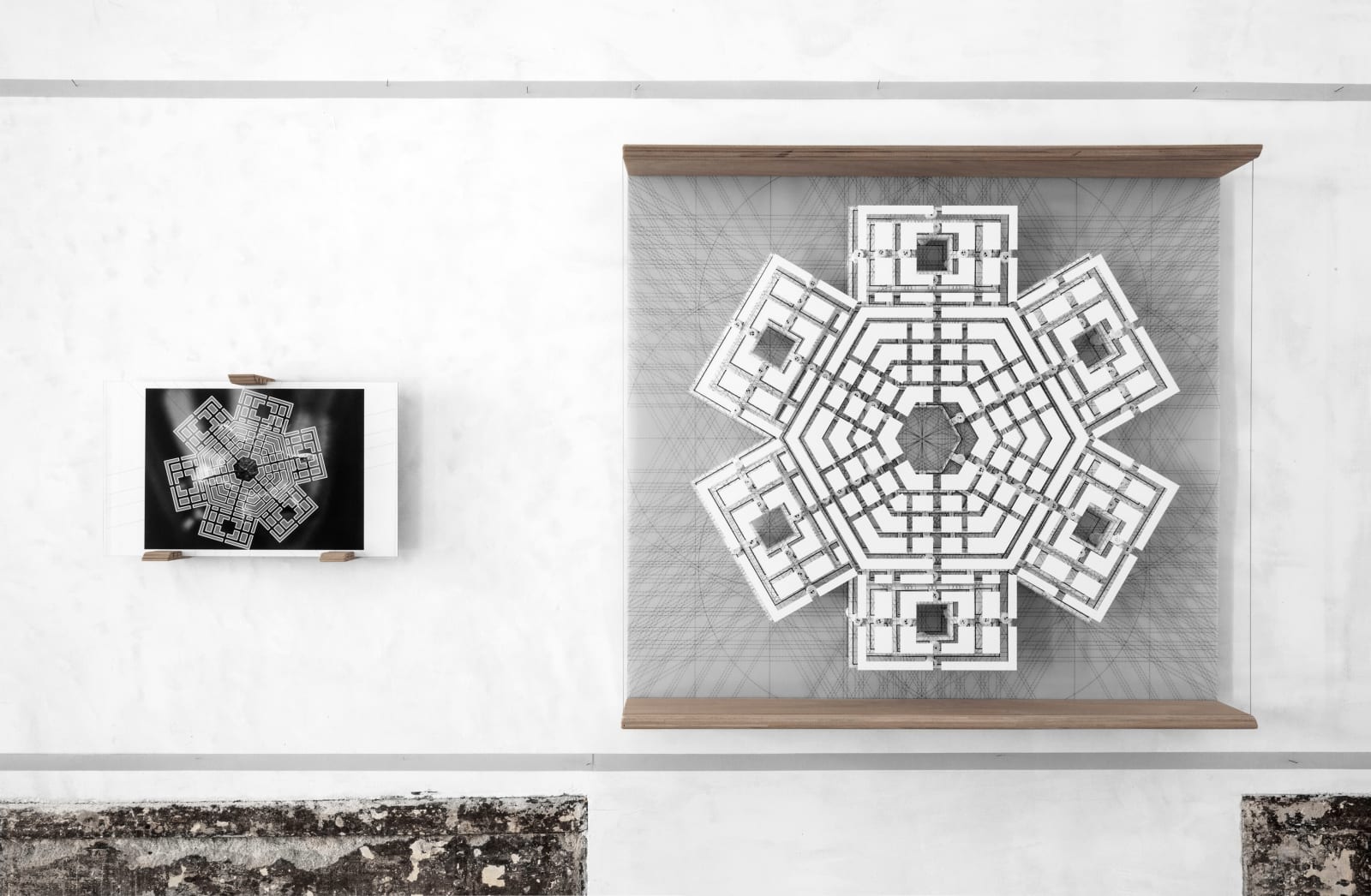 Michele Guido, robn_10.09.10_03.09 _hexagon _study for ideal city _Grammichele _2010/2018, 2018