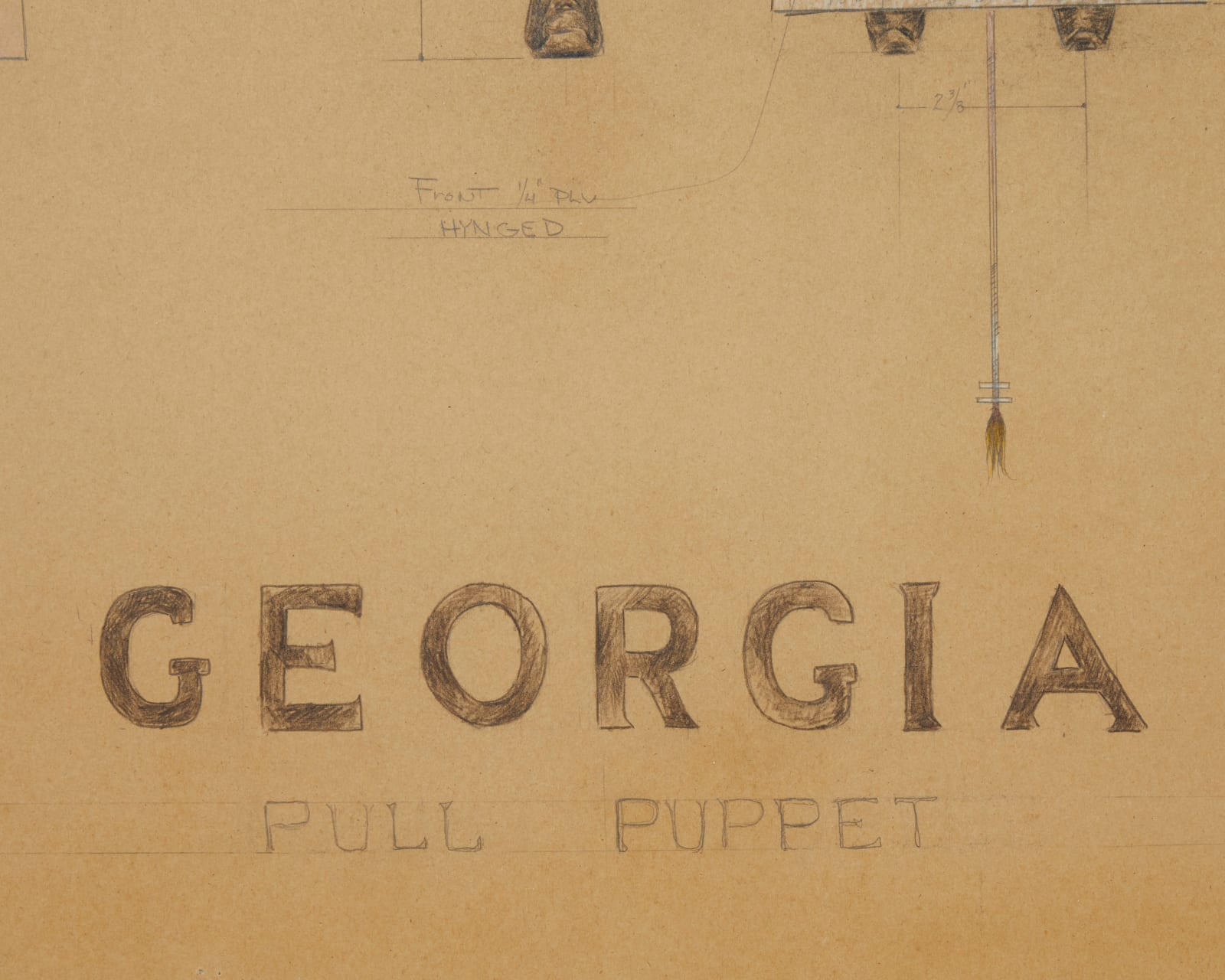 Armond Lara, Drawing for Georgia O'Keeffe Marionette