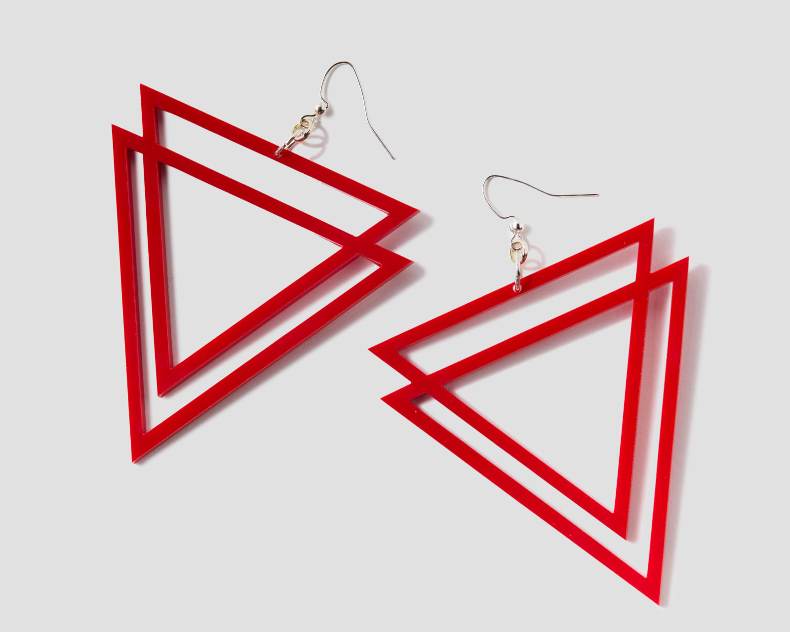 Kristin Gentry, Double Triangle Earrings (Red), 2025