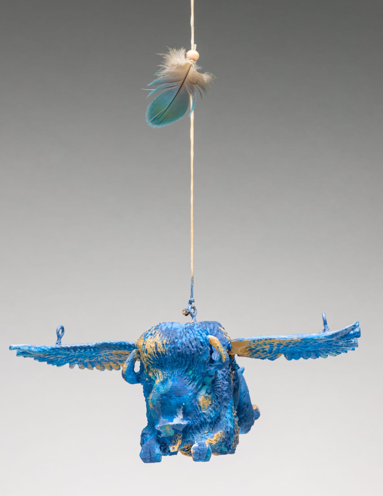 Armond Lara, Small Flying Blue Buffalo, 2017
