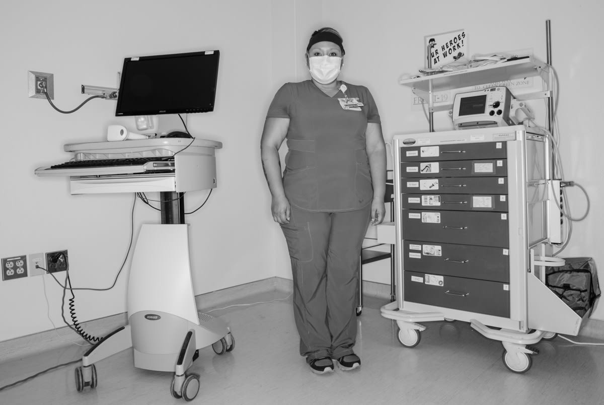 Eric Cousineau, Essential Worker Series: Micaela, ACNA, FROST-19 Containment Unit, Christus St.Vincent Regional Medical Center, 2020