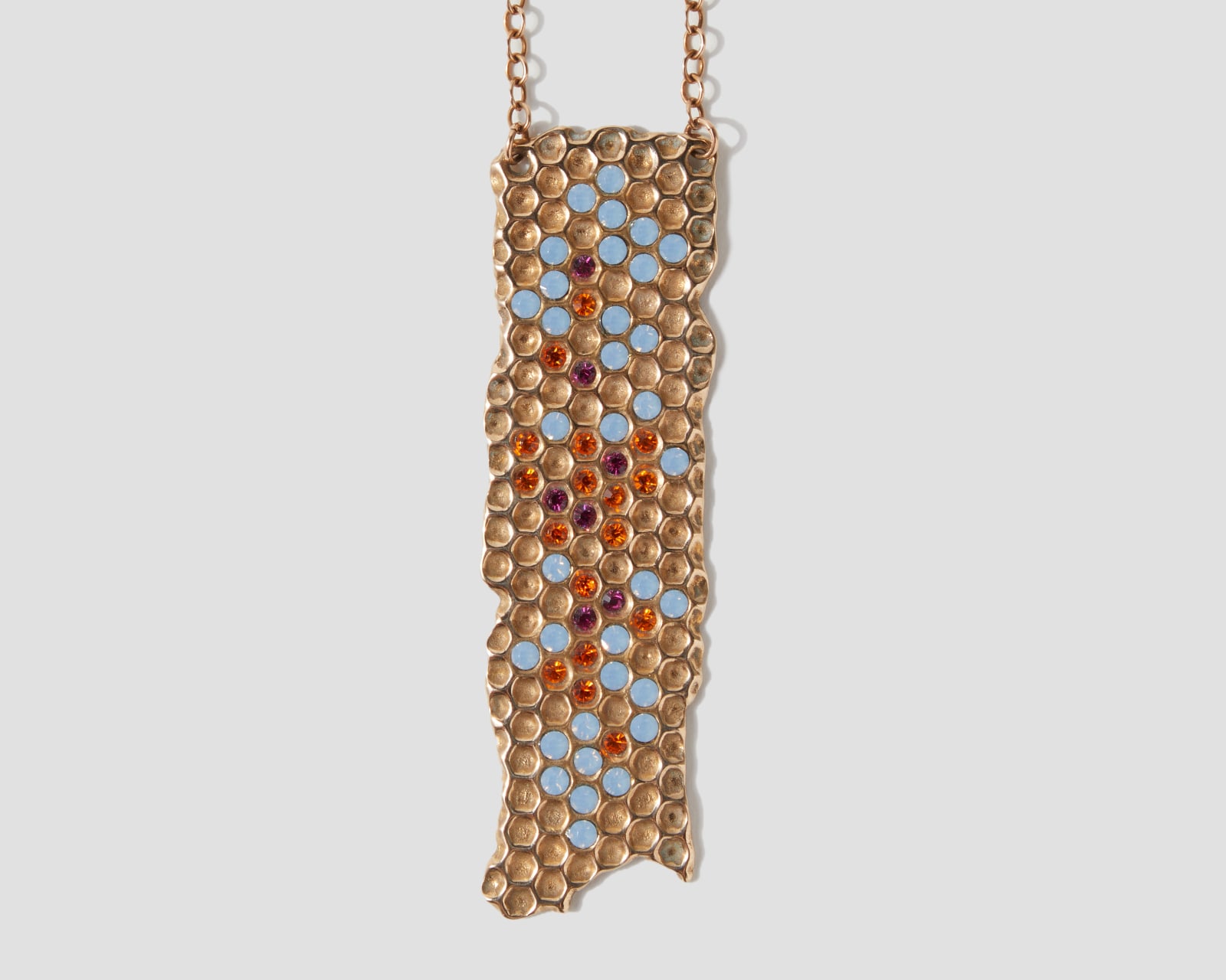 Bunny Tobias, Bronze Swarovski Crystal Wasp Nest Pendant Necklace, 2018