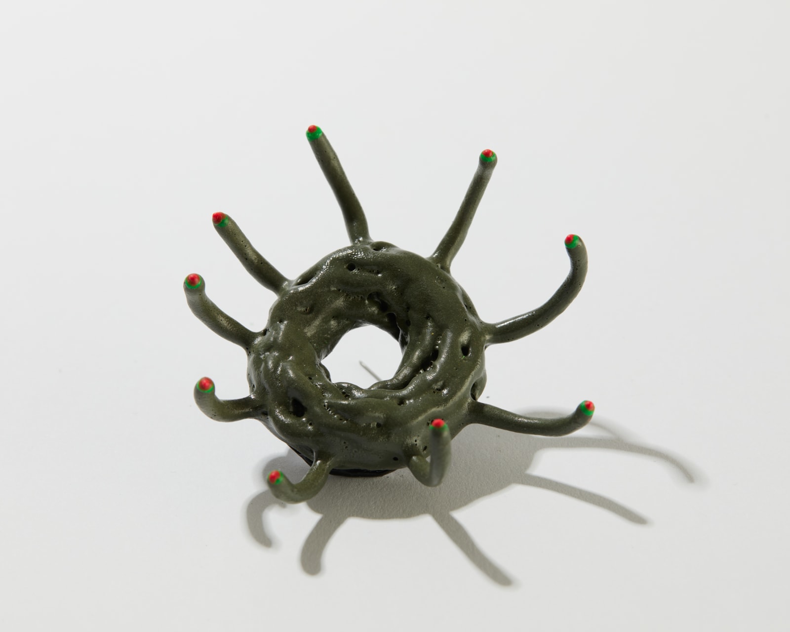 Brian Fleetwood, Green/Pink Oriface Brooch, 2021