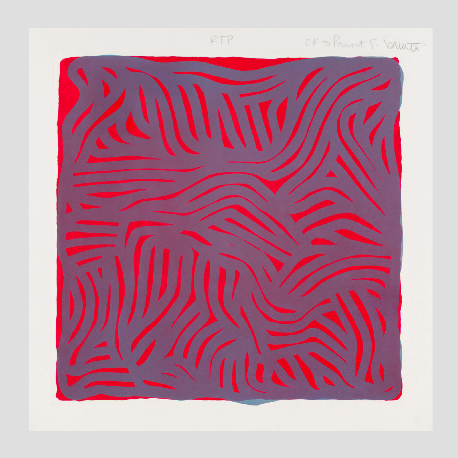 Sol Lewitt, Parallel Curves (Red) , 2000
