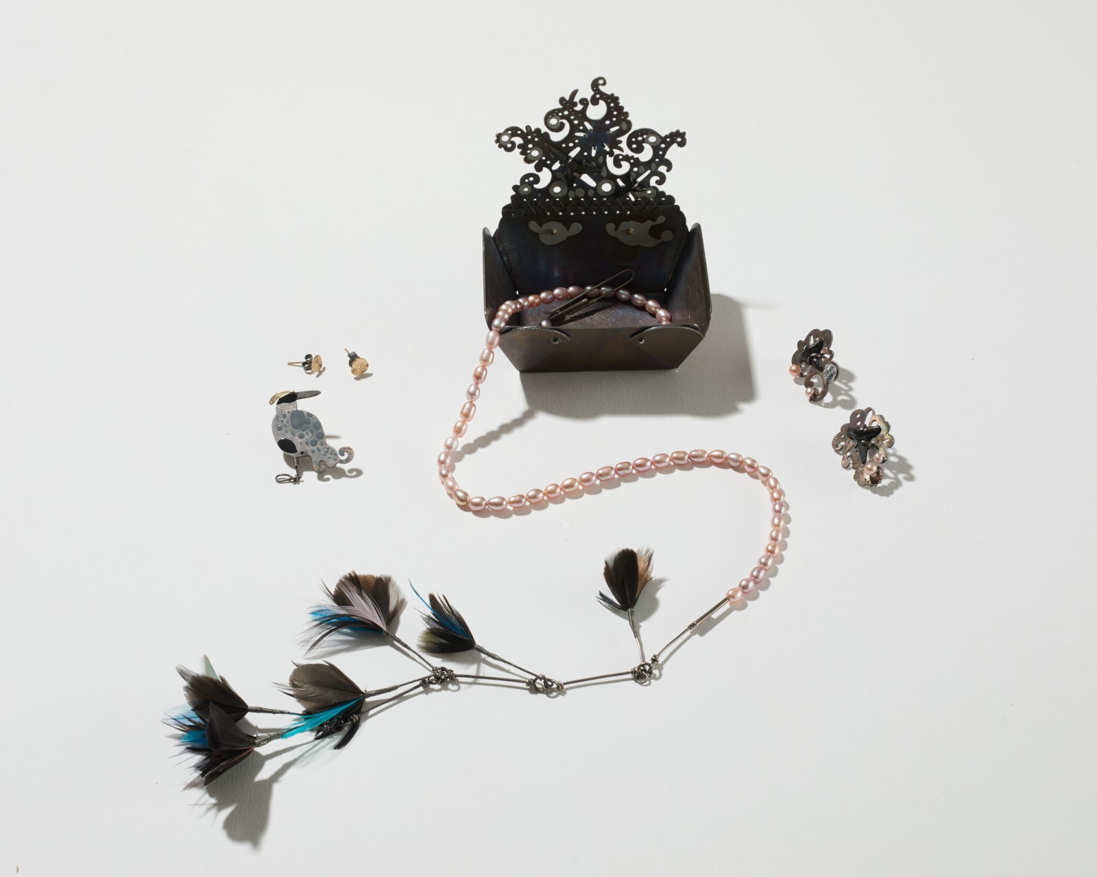Gabrielle Gould, Osprey Nesting Box II with Necklace, Pin, and Earrings, 2022-2023