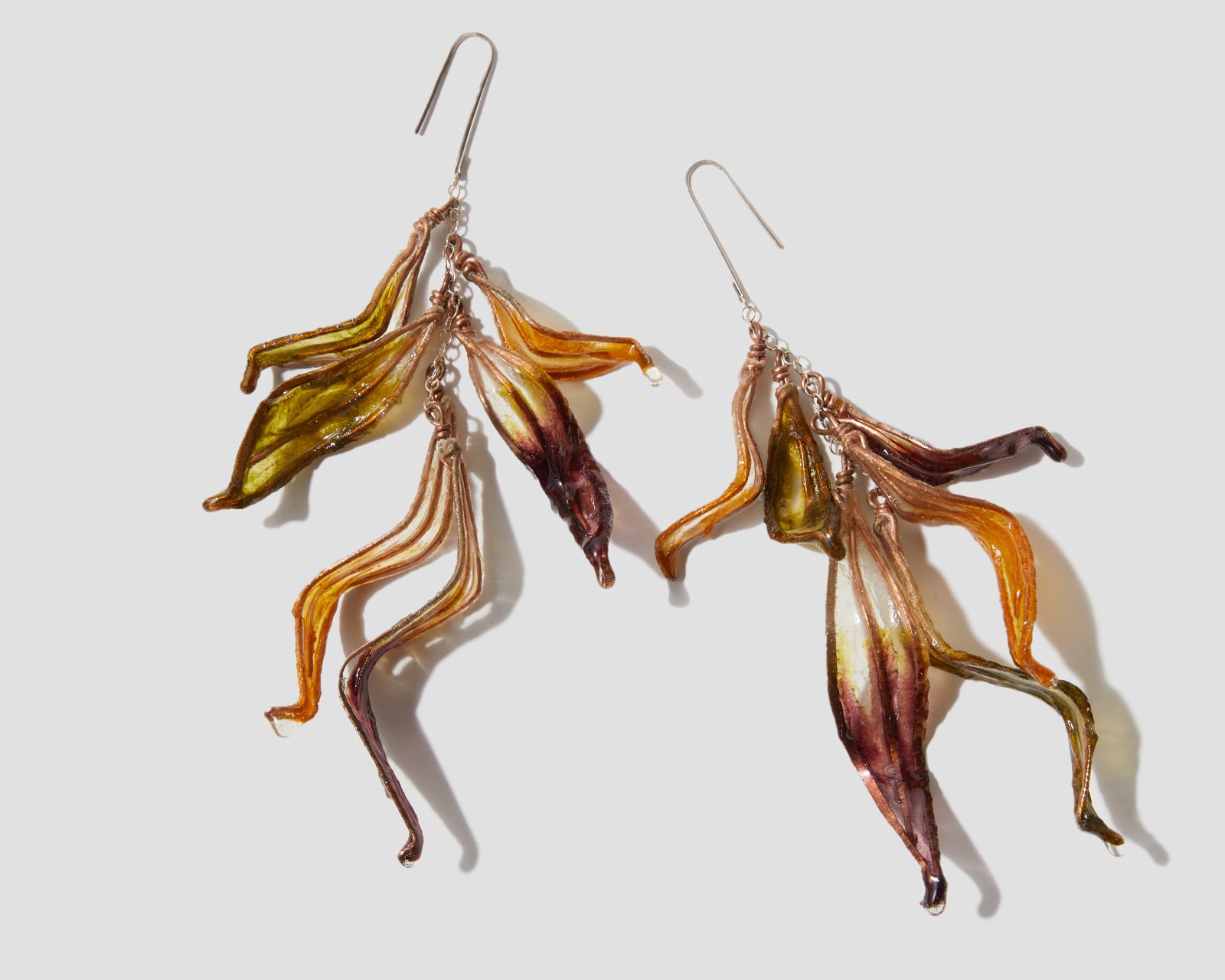 Melanie Brauner, Leaf Cascade Earrings (Autumn), 2022