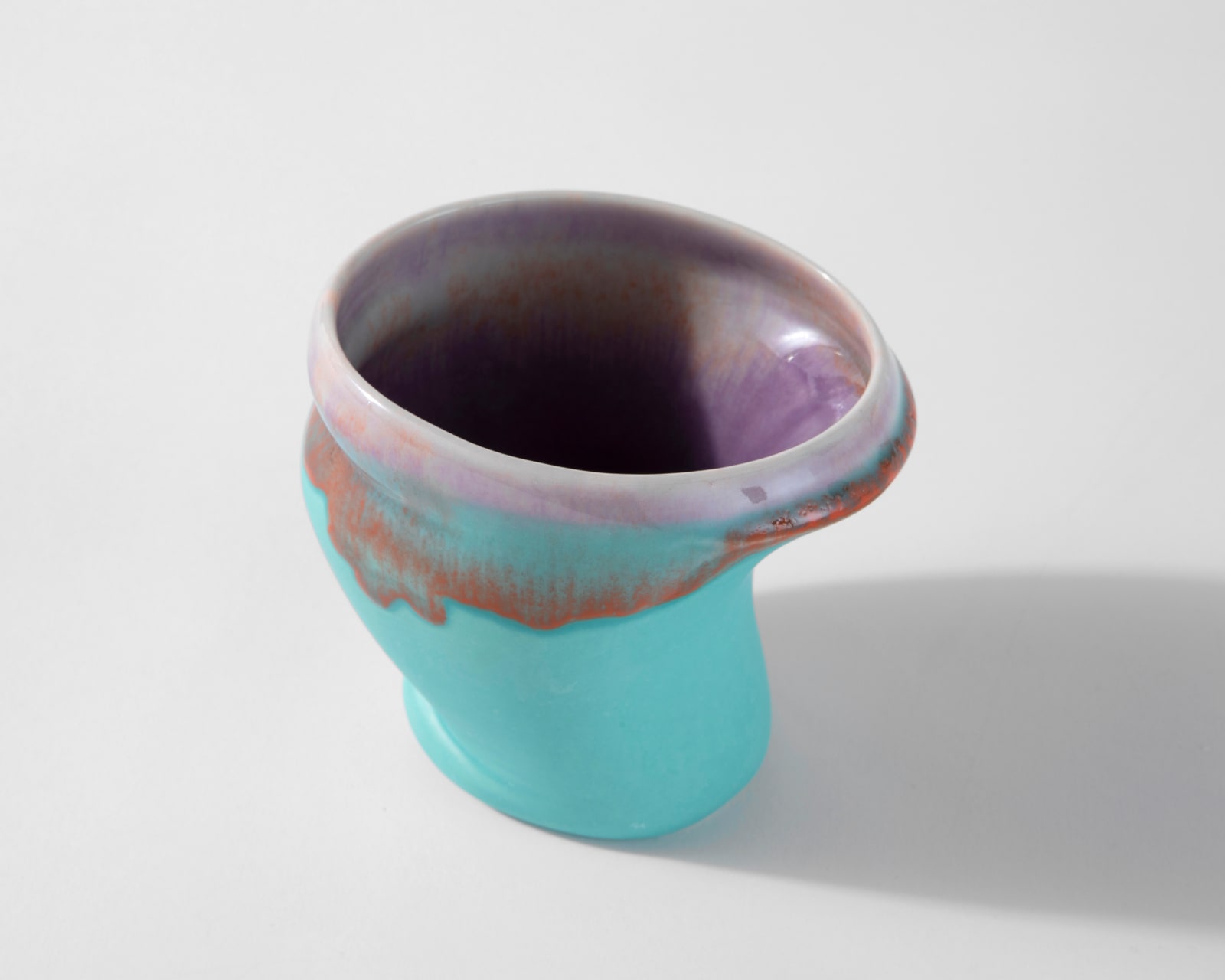 Susan Beiner, Turquoise with Purple Interior Cup, 2025
