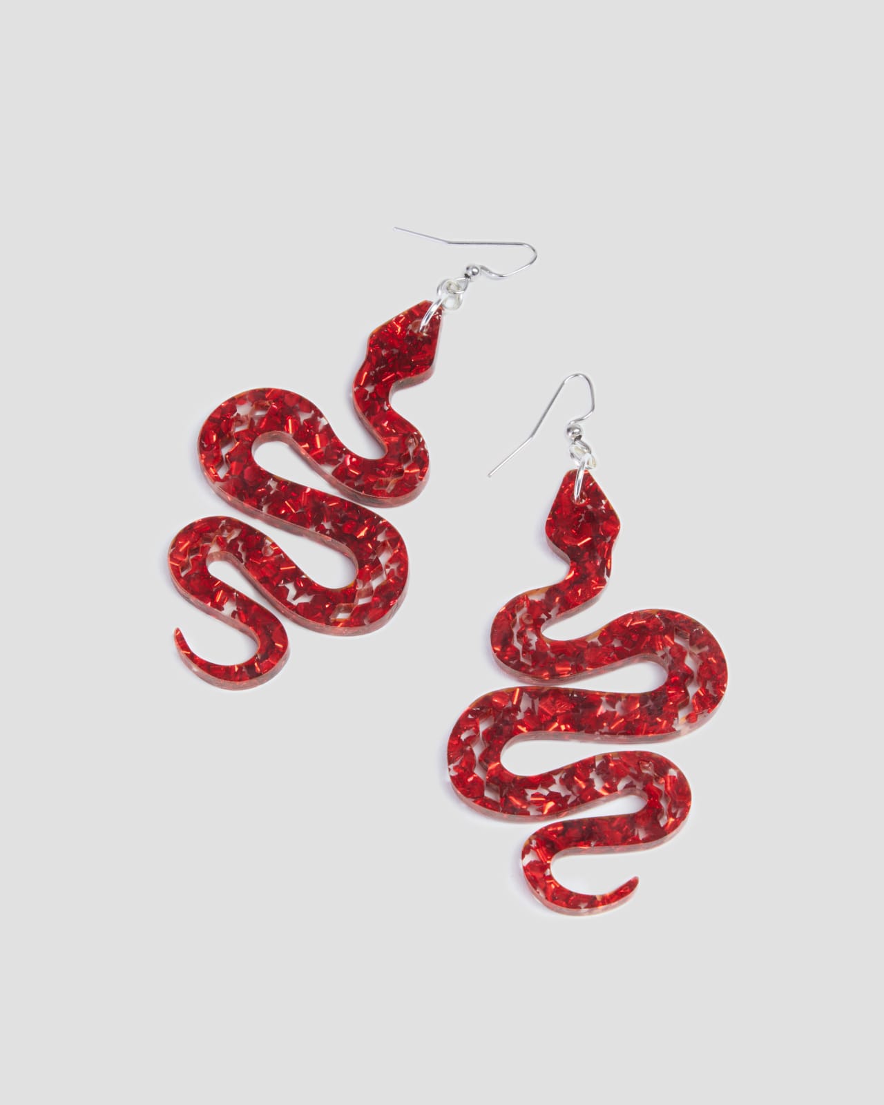 Kristin Gentry, Snake Earrings (Red), 2024