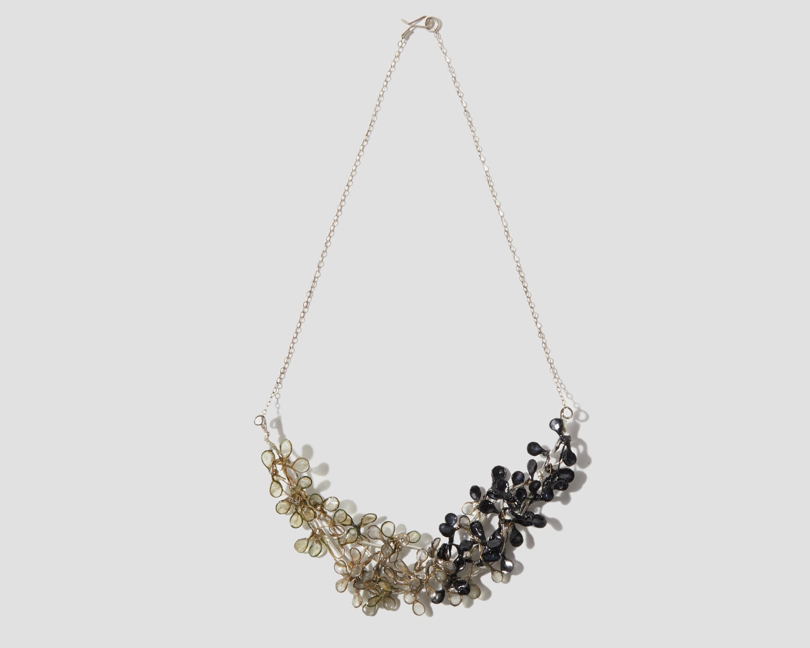 Melanie Brauner, Bramble Necklace (Ombré Ebony & Silver), 2022